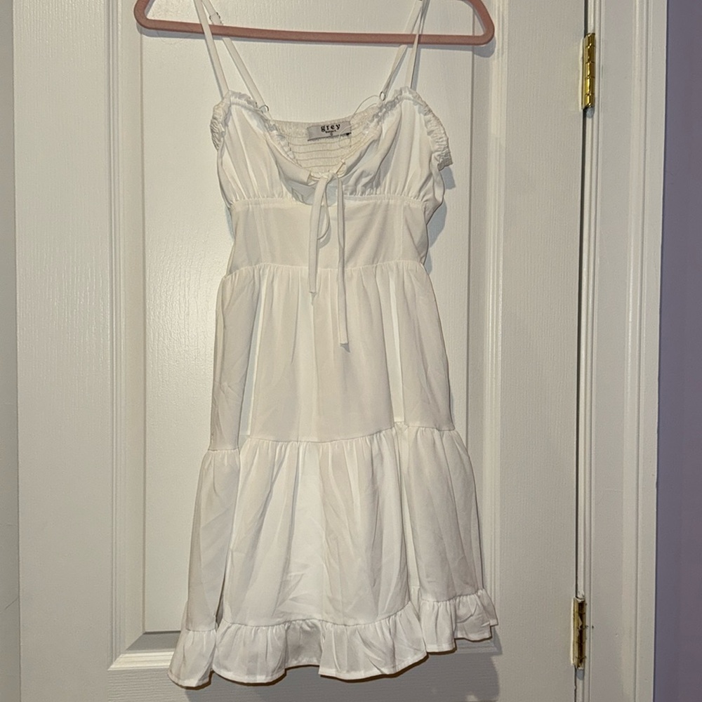 Grey Bandit White Dress